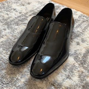 Patent leather dress shoes
